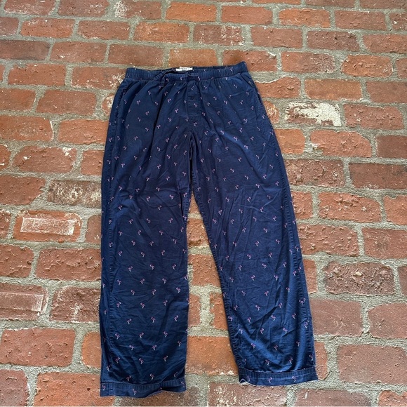 Goodfellow & Co Large Blue and Pink Flamingo Pajama PJ Bottoms Elastic Waistband - Picture 1 of 13